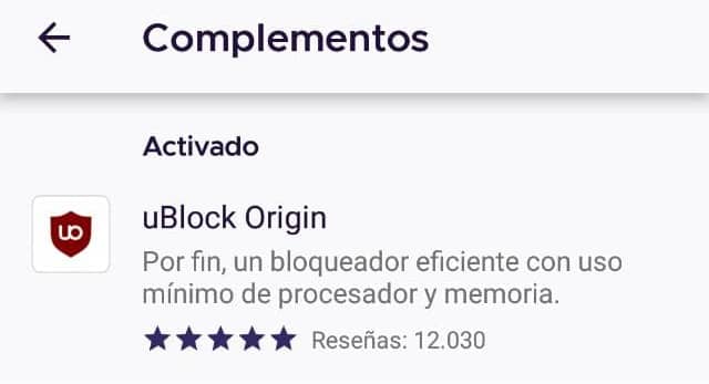 Firefox - uBlock Origin Android